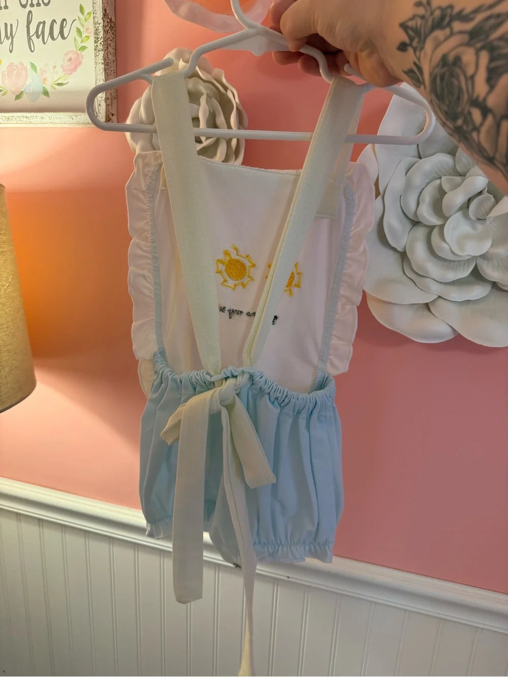 Baby Sun Embroidered Romper — 